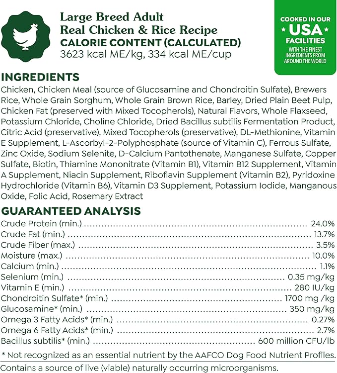 Greenies Smart Essentials Adult Large Breed High Protein Dry Dog Food Real Chicken & Rice Recipe, 30 lb. Bag
