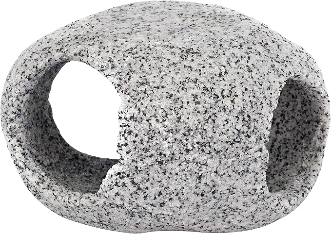 Penn-Plax Deco-Replicas Granite Aquarium Ornament & Hideaway – Realistic Stone Appearance – Safe for Freshwater and Saltwater Tanks – Large Size (Pack of 2)