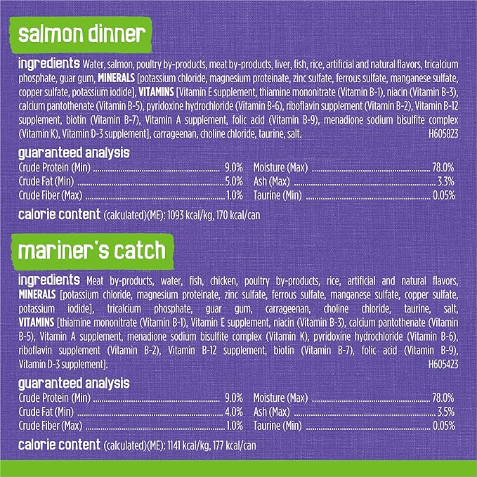 Purina Friskies Wet Cat Food Pate Variety Pack Seafood and Chicken Pate Favorites - (Pack of 40) 5.5 oz. Cans