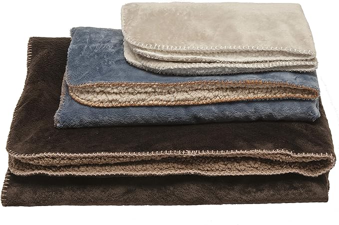 Furhaven Waterproof & Self-Warming Throw Blanket for Dogs & Indoor Cats, Washable & Reflects Body Heat - Terry & Sherpa Dog Blanket - Espresso, Small