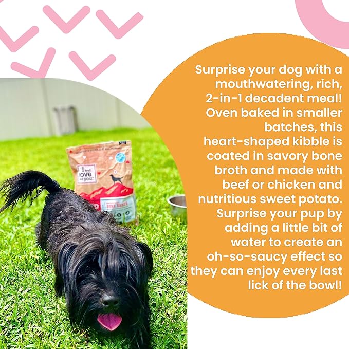 I AND LOVE AND YOU Baked and Saucy Dry Dog Food - Chicken + Sweet Potato - Prebiotic + Probiotic, Real Meat, Grain Free, No Fillers, 10.25lb Bag