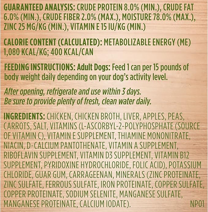 Rachael Ray Nutrish Zero Grain Premium Pate Wet Dog Food, Chicken Recipe, 13 Ounce Can (Pack of 12)