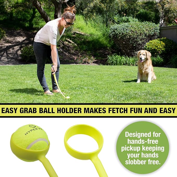 Hyper Pet Dog Ball Thrower Launcher for Dogs 25.5"- Includes 2.5" Tennis Ball for Fetch - for All Breeds