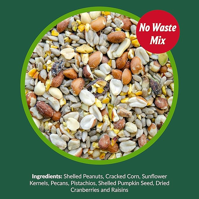 Lyric Woodpecker Wild Bird Seed - No Waste Bird Seed with Nuts, Dried Fruit & Shelled Seeds - 20 lb bag