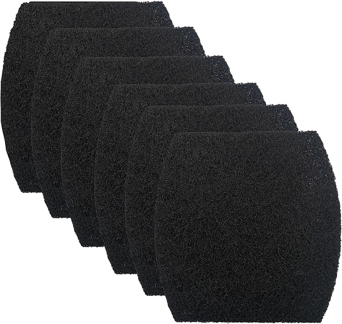 6 Pack Carbon Filters Compatible with Petmate Booda Clean Step Cat Litter Box - Thickened and Durable Activated Charcoal Cat Litter Box Filters, Absorb Odors/Control Damp from Pets/Keep Home Fresh