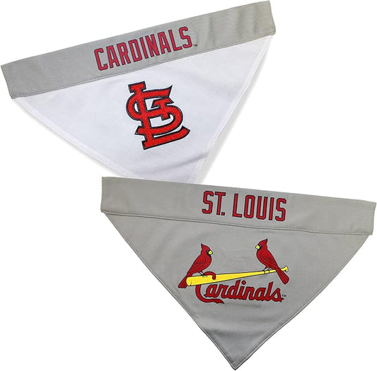 Pets First SLC-3217-S-M MLB Saint Louis Cardinals Reversible Pet Bandana, Small/Medium, MLB Team Color