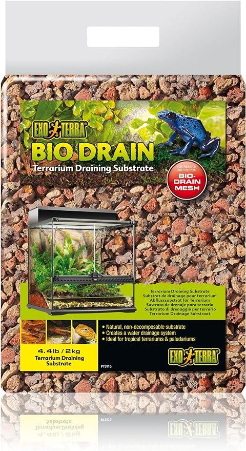 Exo Terra BioDrain Terrarium Substrate for Aquarium, 4.4-Pound