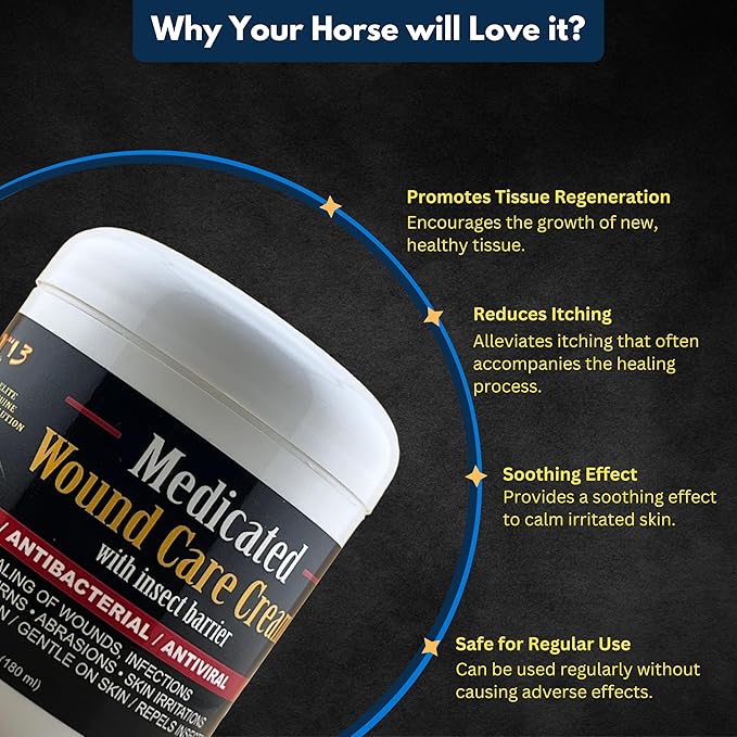 E3 Medicated Wound Care Cream with Insect Barrier - 6 oz - Fast Healing Formula for Cuts, Scrapes, and Skin Irritations - Lanolin, Beeswax, Calendula, Fennel Seeds, Citrus Seed Extract