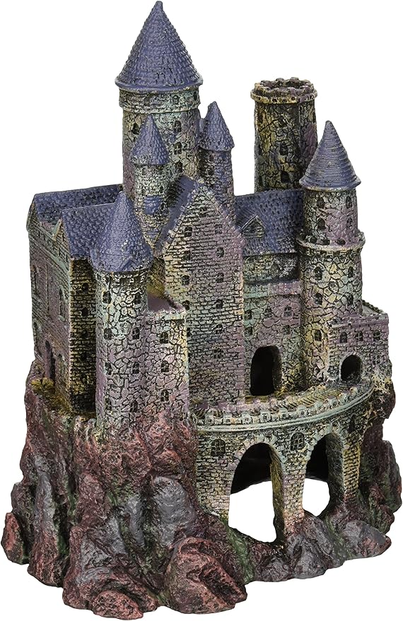 Penn-Plax (RRW8 Age-of-Magic Wizard’s Castle Aquarium Decoration – Safe for Freshwater and Saltwater Fish Tanks – Large