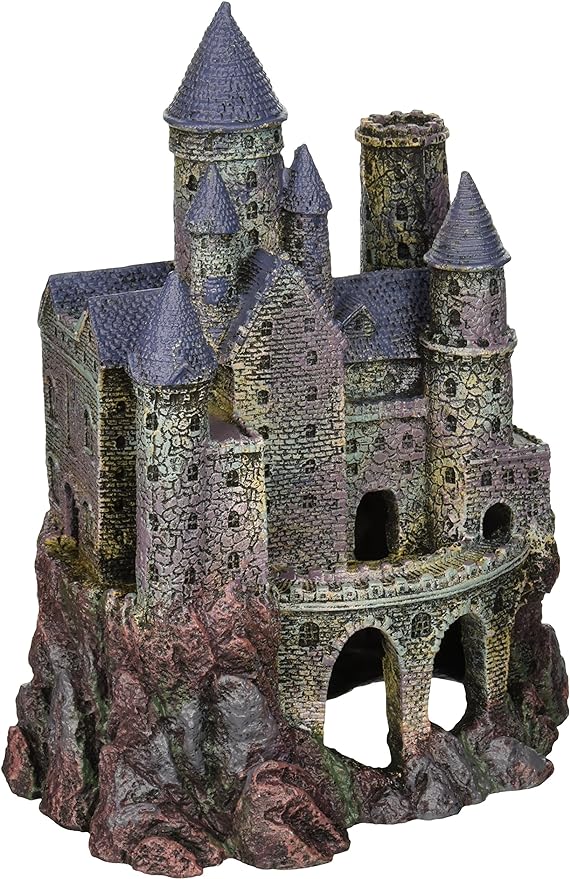 Penn-Plax Wizard's Castle Aquarium Decoration - Extra Large Part A & Large Safe for Freshwater Saltwater Fish Tanks