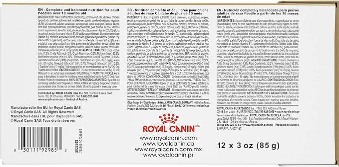 Royal Canin Breed Health Nutrition Poodle Loaf in Gravy Pouch Dog Food, 3 oz pouch 12-pack
