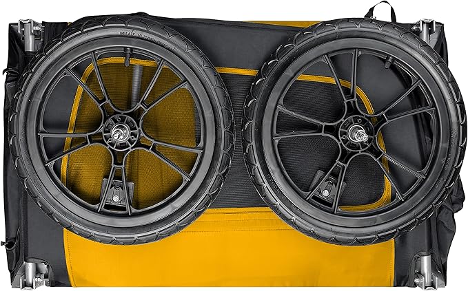 Retrospec Rover Waggin' Pet Bike Trailer - Small & Medium Sized Dogs Bicycle Carrier - Foldable Frame with 16 Inch Wheels - Non-Slip Floor & Internal Leash