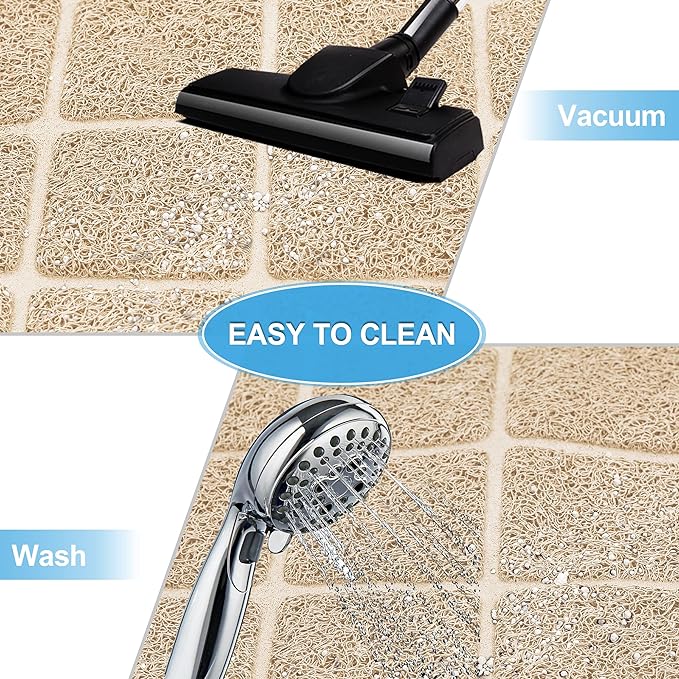 Niubya Premium Cat Litter Mat, Litter Box Mat with Non-slip and Waterproof Backing, Litter Trapping Mat Soft on Kitty Paws and Easy to Clean, Cat Mat Traps Litter from Box