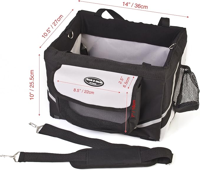 Traveler 2-in-1 Pet Bike Basket and Over The Shoulder Carrier