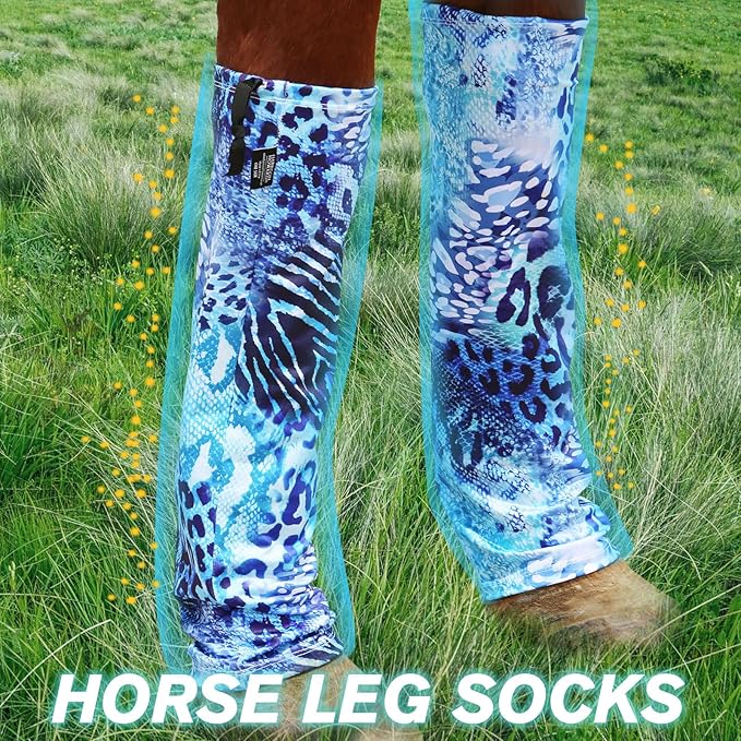 Harrison Howard Loose Fitting Horse Leg Socks Horse Socks Comfortable and Easy to Wear Set of 4