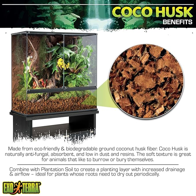 Exo Terra Coco Husk Terrarium Substrate, 8-Quart