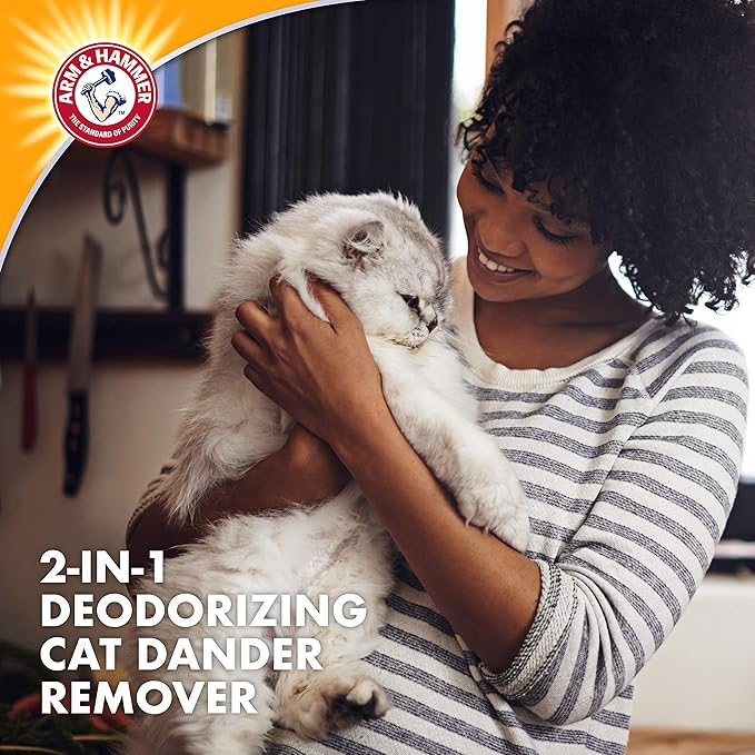 Arm & Hammer 2-in-1 Deodorizing & Dander Reducing Shampoo for Cats, Dander Remover for Dander and Odors, Baking Soda Moisturizes and Deodorizes, Lavender Chamomile Scent, 20 Fl Oz (Pack of 1)