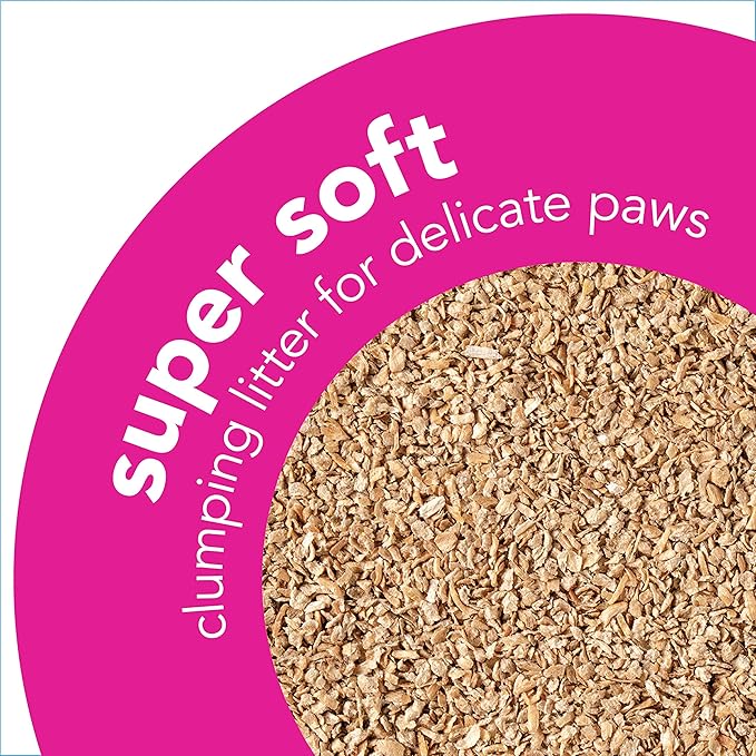 ökocat Super Soft Natural Wood Clumping Litter for delicate paws, Medium (Packaging May Vary)