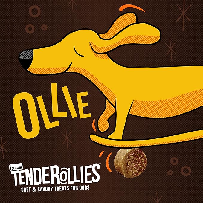 Fromm Tenderollies Chick-a-Rollie Dog Treats - Premium Soft & Savory Dog Treats - Chicken Recipe - Pack of (3) 8 oz Bags