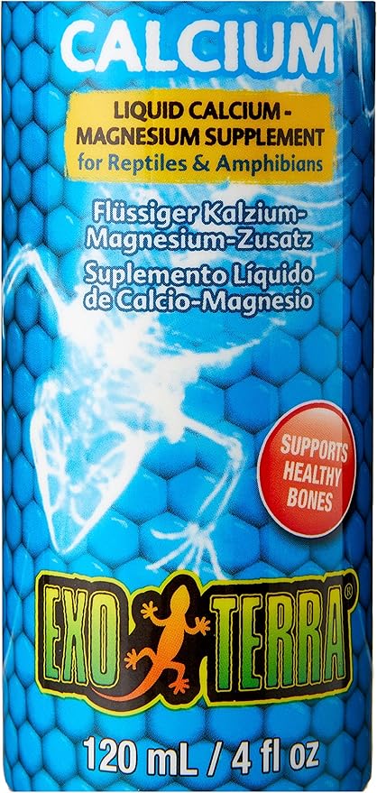 Exo Terra Exo Terra Calcium Liquid, Calcium,Magnesium Supplement, 120 ml