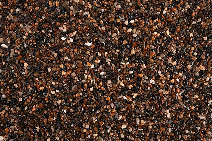 LANDEN Mekong Aquarium Brown-Black Sand 7lbs(2L), Aquarium Substrate Gravel, Pea Gravel for Landscaping, Granite Sand, Coarse Sand for Plants, Aquatic Substrate Sand 2-5mm