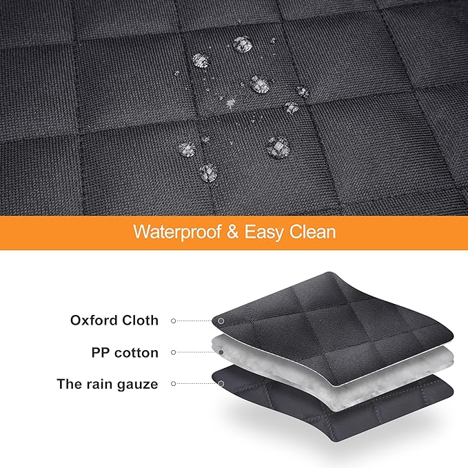 Dog Back Seat Cover Protector for Cars SUV and Trucks with Mesh Window, Scratchproof Nonslip and Waterproof Material(Black)