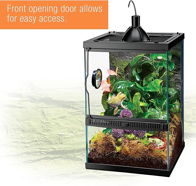 Zilla Tropical Vertical Habitat Starter Kit for Small Tree Dwelling Reptiles & Amphibians Like Geckos and Frogs 11 GAL