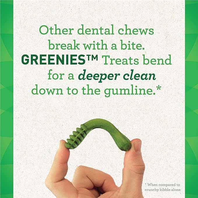 Greenies Puppy 6+ Months TEENIE Natural Dental Care Dog Treats, 12 oz. Pack (20 Treats)