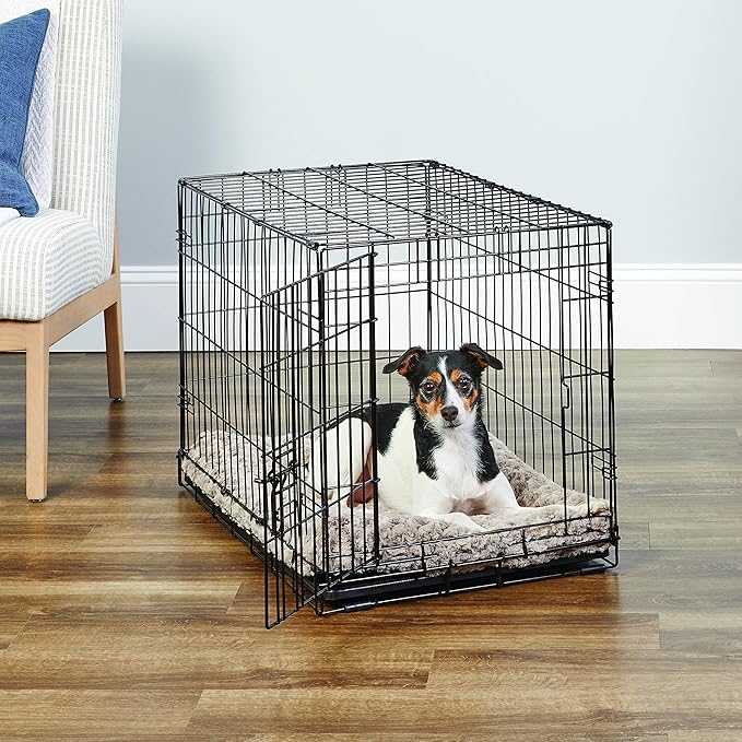 New World Newly Enhanced SingleDoor New World Dog Crate, Includes Leak-Proof Pan, Floor Protecting Feet, & New Patented Features, 30 Inch