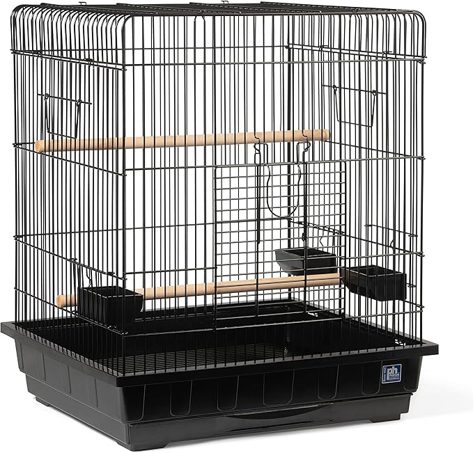 Prevue Pet Products Parrot Manor Metal Bird Cage with Plastic Base, Removable Grill for Home or Travel