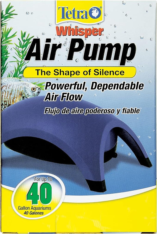 Tetra Whisper Air Pump, for Aquariums, Powerful Airflow, Non-UL Listed