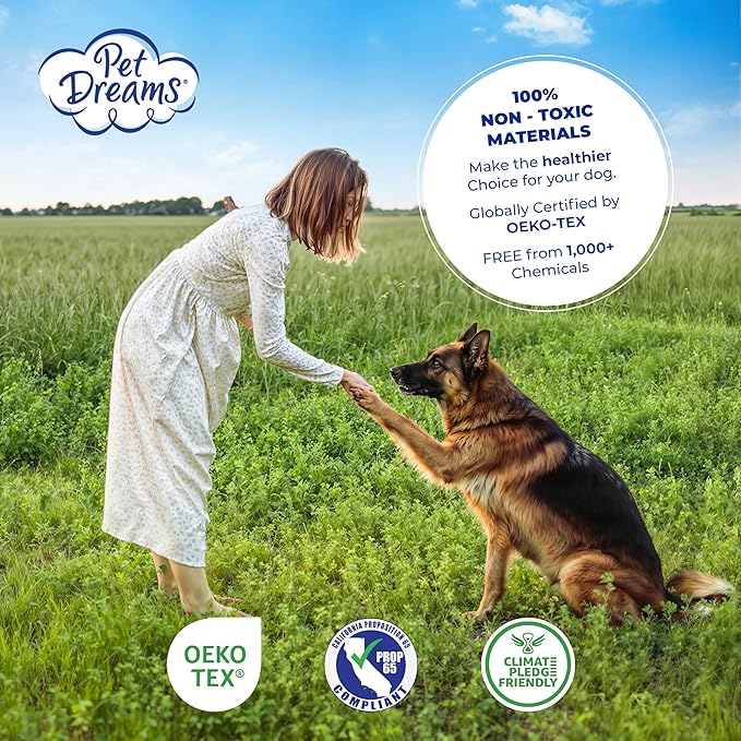 Pet Dreams Dog Crate Pad is The Original Dog Crate Bed, Kennel Mat, Washable, Crate Pads for Dog Cages, Kennel Bed, Non Toxic, Reversible, Perfect Cat Bed for Indoor Cats (Khaki, Medium 30 Inch)