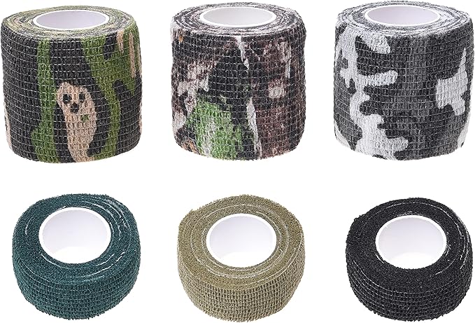 Eco-Fused Self-Adhering Bandage - Injury Wrap Tape for Pets, Dogs, Cats, Horses - Pack of 6 - Dog Bandages for Legs - Prevent Licking - Does not Stick to Hair - Elastic, Water Repellent, Breathable