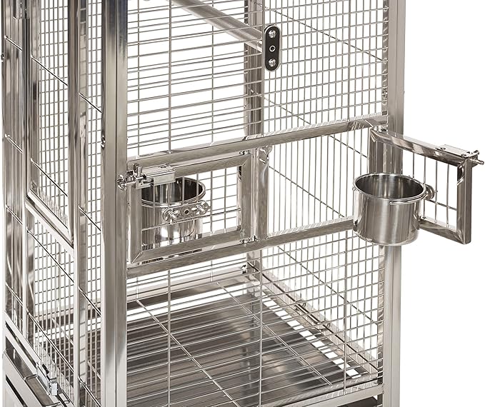 Prevue Pet Products Small Stainless Steel Playtop Bird Cage