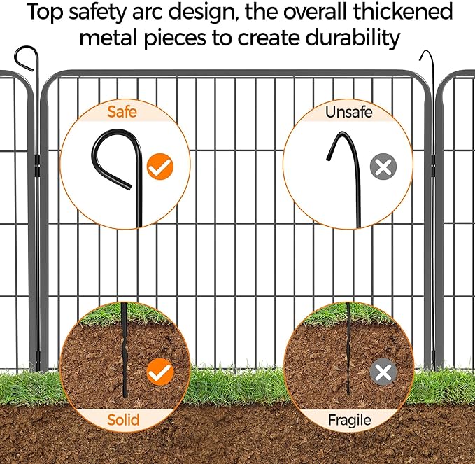 Yaheetech Dog Playpen Outdoor, Indoor Pen for Large/Medium/Small Dogs Animals Portable Playpen for RV Camping Garden Yard 32" Height 16 Panels