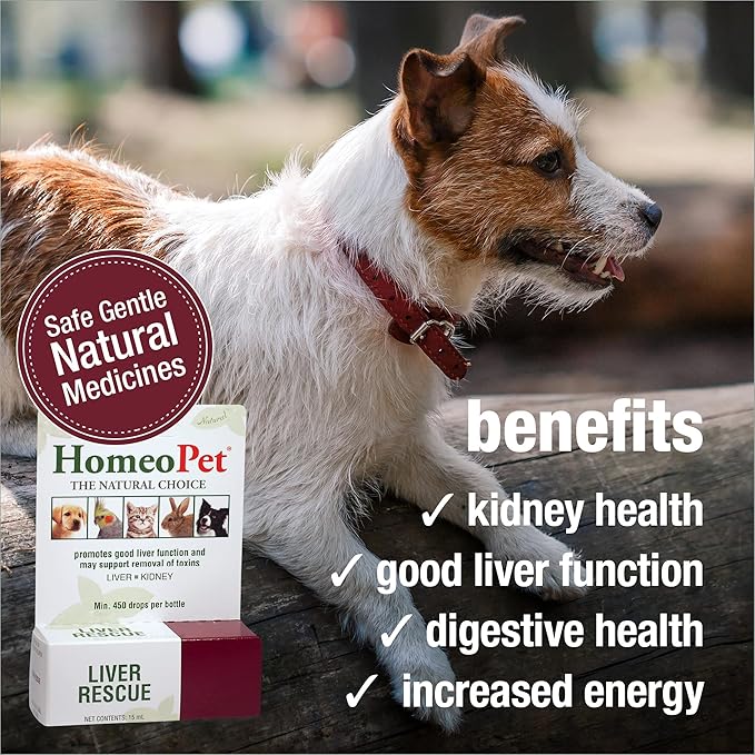 HomeoPet Liver Rescue, Natural Liver Support for Pets, 15 Milliliters