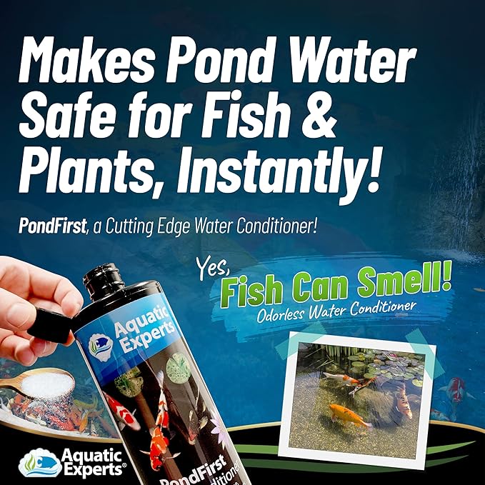 PondFirst Pond Water Conditioner - Concentrated Instant Dechlorinator for Fish Ponds, Makes Water Safe for Koi and Goldfish, Made in The USA, Aquatic Experts (1 Kilograms)