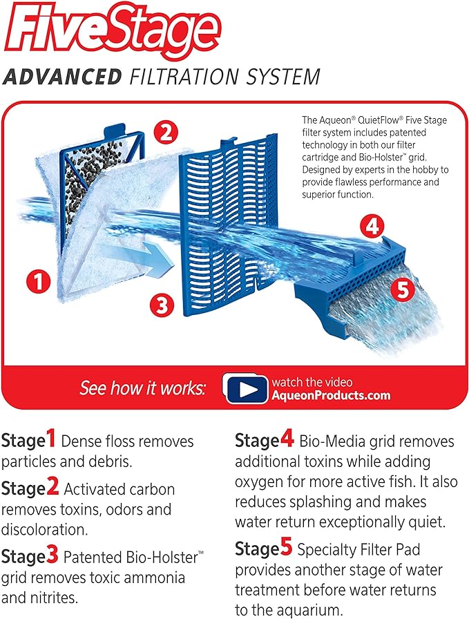 Aqueon Aquarium Fish Tank Replacement Filter Cartridges Medium - 9 pack