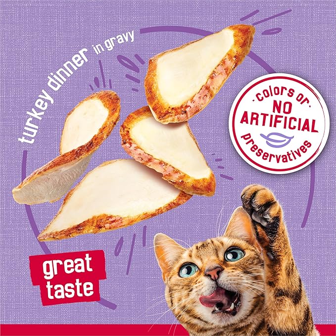 Purina Friskies Gravy Wet Cat Food, Prime Filets Turkey Dinner - (Pack of 24) 5.5 oz. Cans