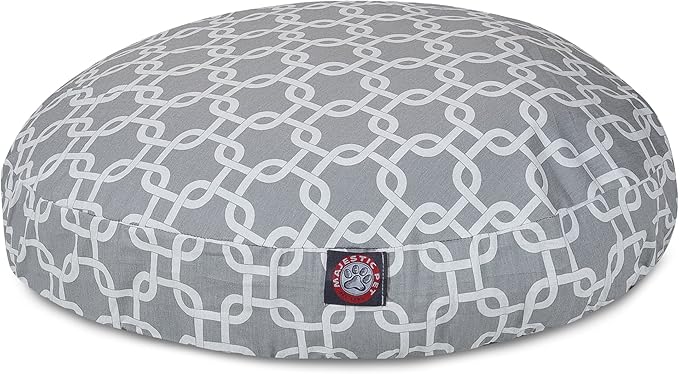 Gray Links Small Round Indoor Outdoor Pet Dog Bed With Removable Washable Cover By Majestic Pet Products