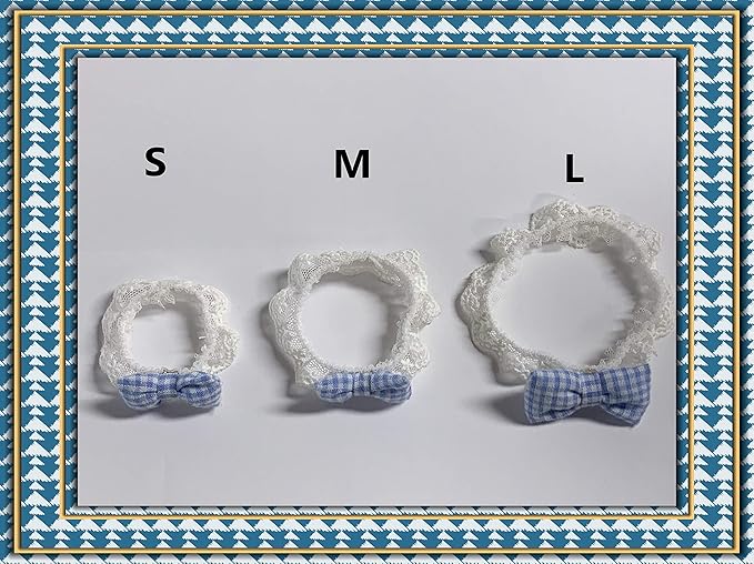 Lizard Clothes Bearded Dragons Blue White Plaid Bowtie with Elastic Lace Decor Handmade Stretchy Bowknot Collar Outfit Reptile Apparel Accessories Photo Gift Lizard Clothes for Leopard Reptile Gecko