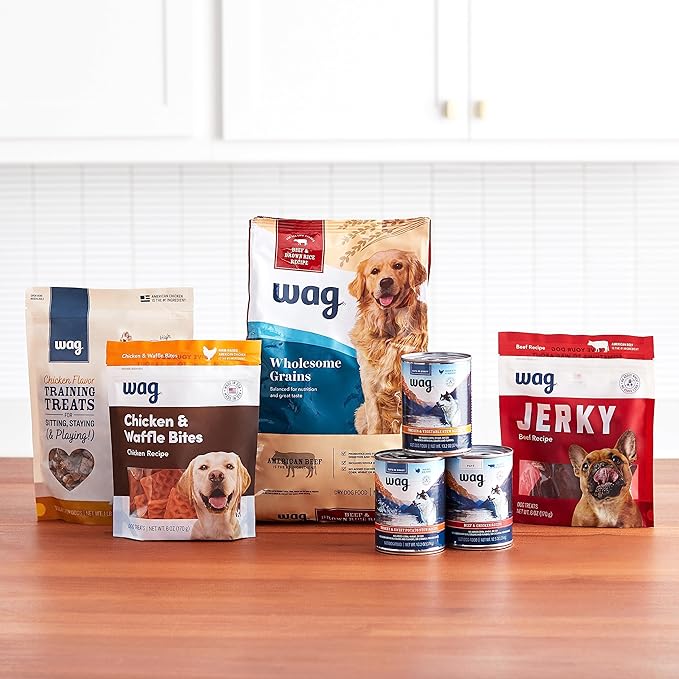 Amazon Brand - Wag Dog Treats Chicken and Waffle Bites 12oz