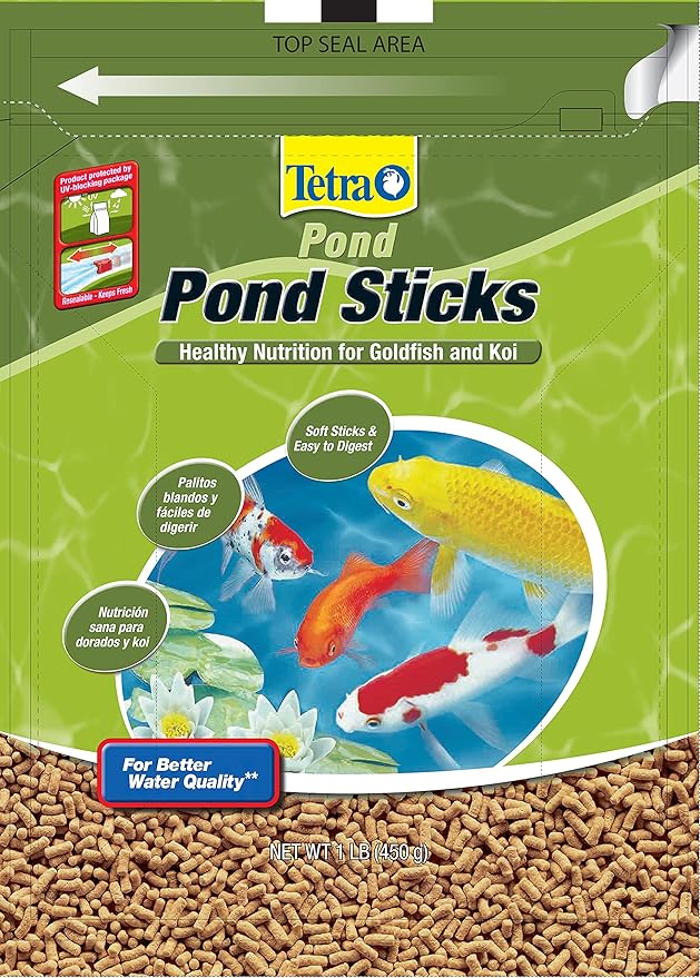 TetraPond Pond Sticks, Healthy Nutrition for Goldfish and Koi (Pack of 2)