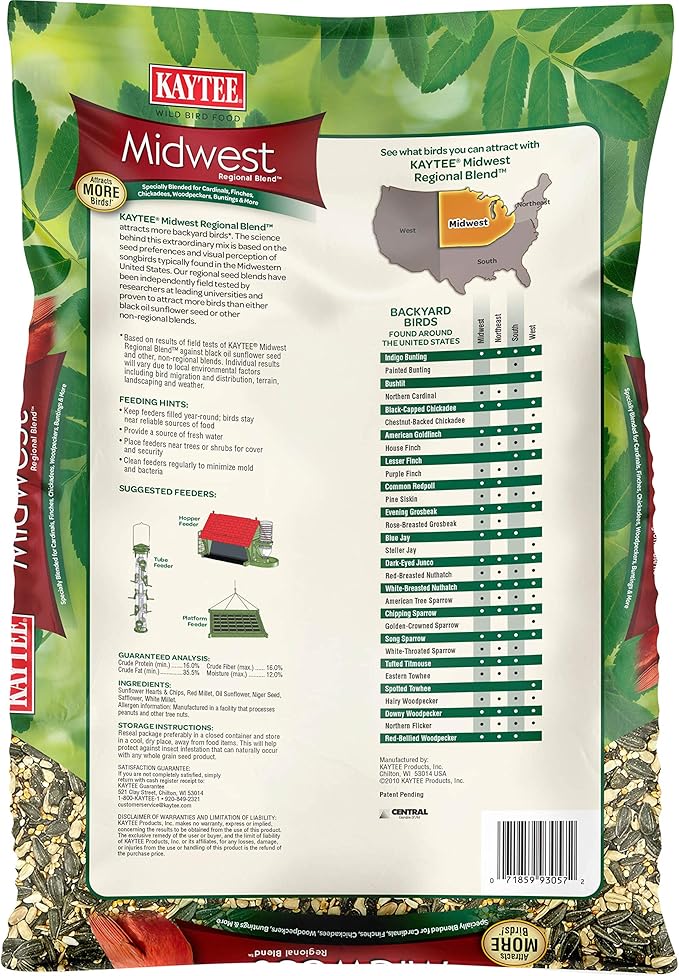 Kaytee Midwest Regional Wild Bird Food, 7 Pound