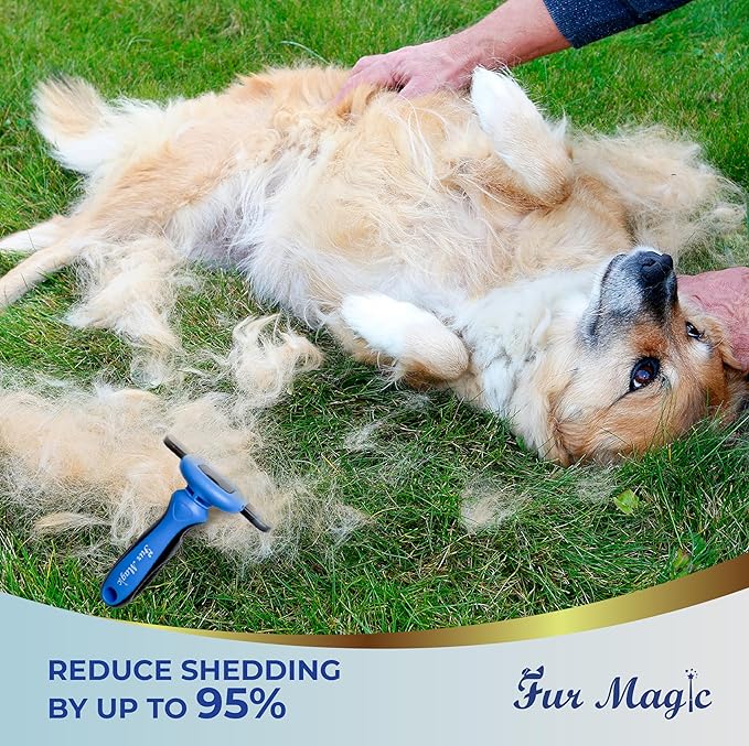 Large Deshedding Tool & Dematting Comb – Grooming Brushes for Dogs, Cats, Horses – Reduce Shedding and Remove Knots, Mats and Loose Undercoat