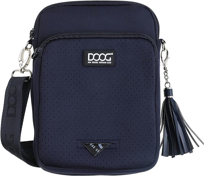DOOG | Walkie Bag | Adjustable Shoulder Bag with Poo Bag Compartment and Water Bottle Compartment | Neosport Navy