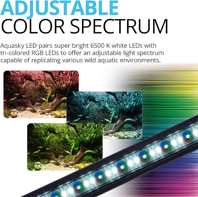 Fluval Aquasky 2.0 LED Aquarium Lighting, 35 Watts, 48-60 Inches