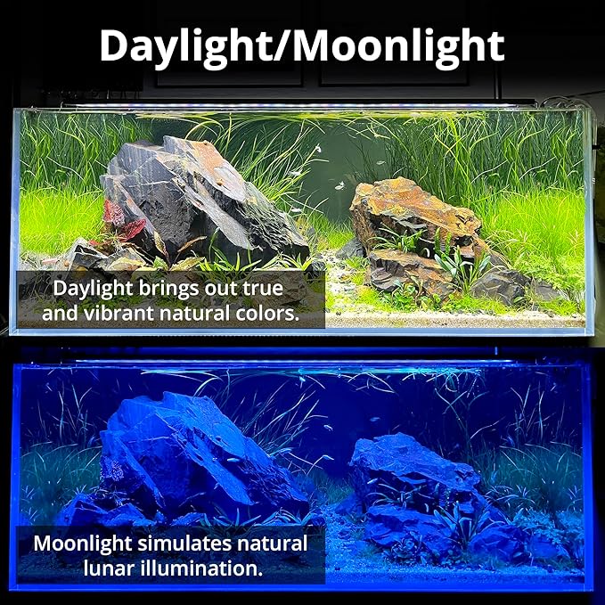 NICREW C10 Plants LED Aquarium Light, 36-48 in, 27 Watts, Full Spectrum Fish Tank Light with Timer, Day and Night Cycle, Brightness Adjustable