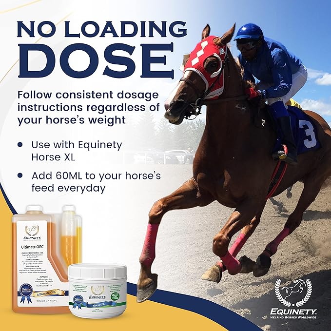 Ultimate OEC – Horse Supplements & Hoof Supplements for Horses - Omega 3 with Flax Seed Oil, Horse Oil, Vitamin E for Horses & Coat Defense for Horses - Vet-Approved Horse Joint Supplement & Hoof Oil