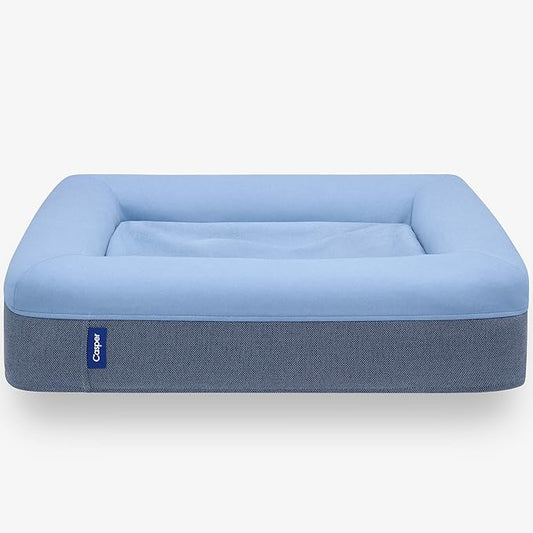 Casper Dog Bed, Plush Memory Foam, Large, Blue, 35.0"L x 45.0"W x 7.0"Th